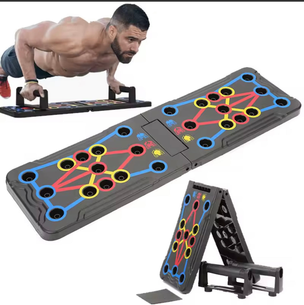 Portable Multifunctional Push-up Board Set With Handles Foldable Fitness Equipment For Chest Abdomen Arms And Back Training