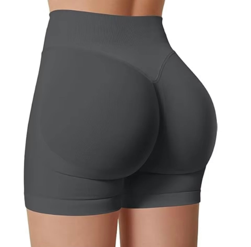 Summer High Waisted Yoga Shorts Fashionable and Sexy Running Fitness Pants Solid Color Yoga Leggings