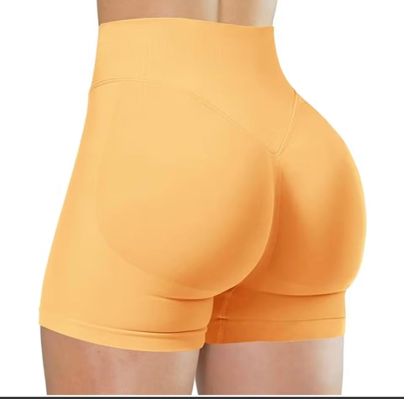 Summer High Waisted Yoga Shorts Fashionable and Sexy Running Fitness Pants Solid Color Yoga Leggings