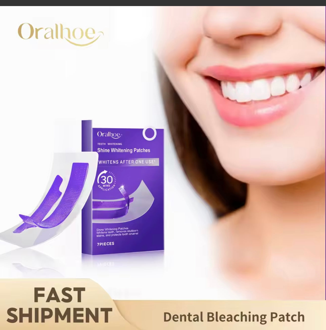 Purple Teeth Whitening Strips Brighten Tooth Remove Plaque Stain Cleaning Oral Hygiene Reduce Sensitivity Bleaching Dental Tools
