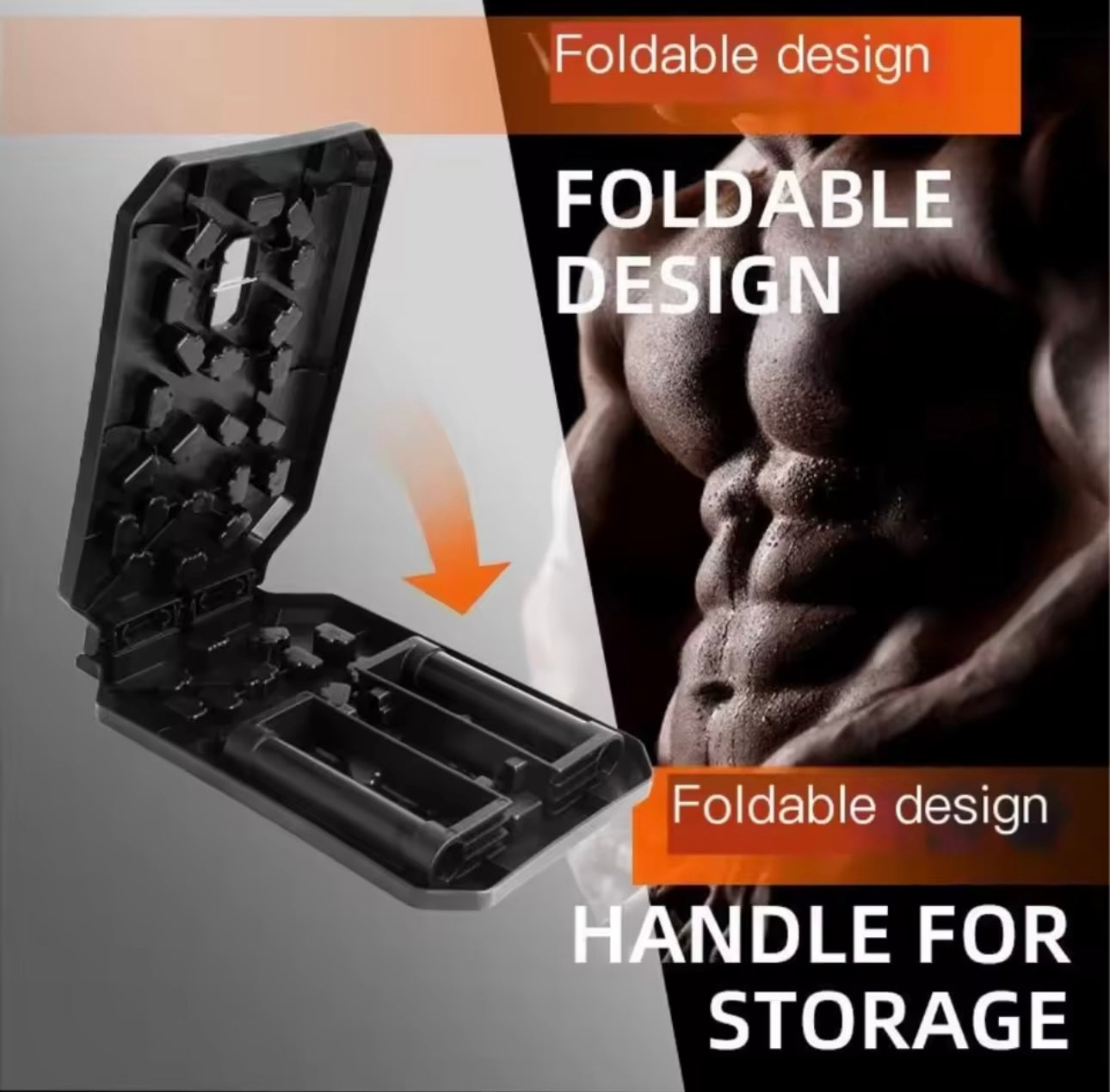 Portable Multifunctional Push-up Board Set With Handles Foldable Fitness Equipment For Chest Abdomen Arms And Back Training