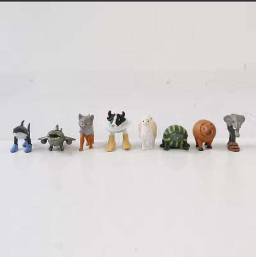 *24Pcs Italian Brainrot Tung Tung Sahur Figures Doll Tralalero Tralala Bombardino Crocodilo Shimpanzini Bananini Model Toy Gift*