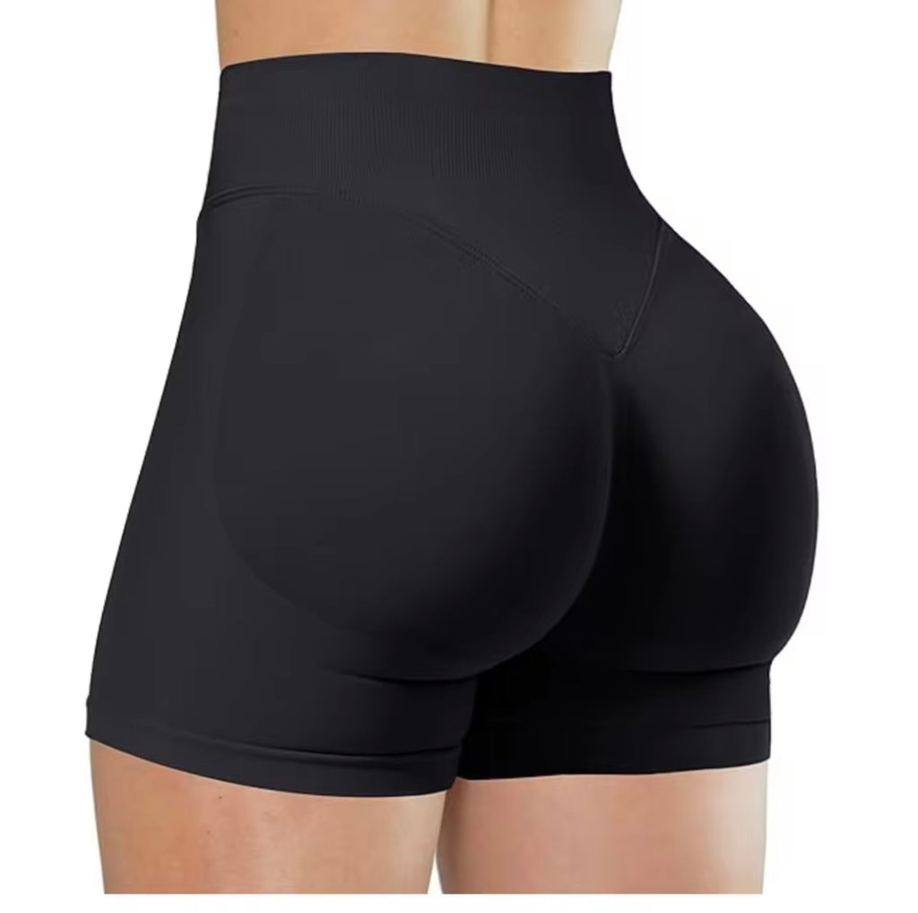 Summer High Waisted Yoga Shorts Fashionable and Sexy Running Fitness Pants Solid Color Yoga Leggings