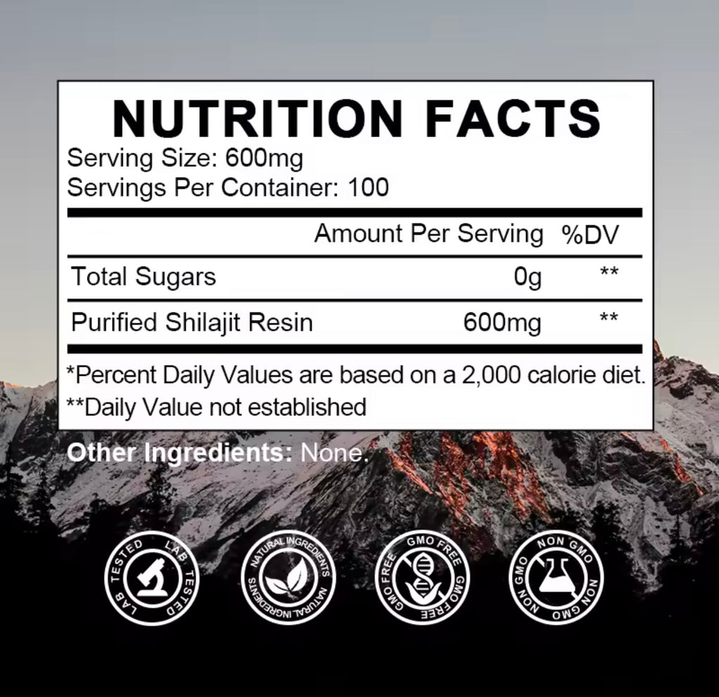 BBEEAAUU 60g 100% Himalaya Pure Shilajit Resin Original Mineral Health Supplement Non-GMO Brain Memory Cognitive Energy Health