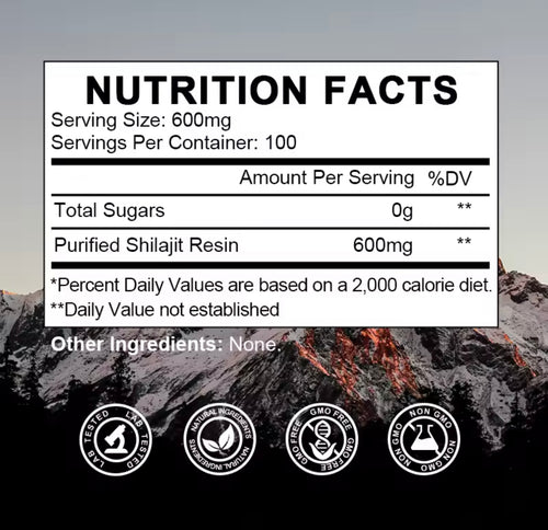 BBEEAAUU 60g 100% Himalaya Pure Shilajit Resin Original Mineral Health Supplement Non-GMO Brain Memory Cognitive Energy Health