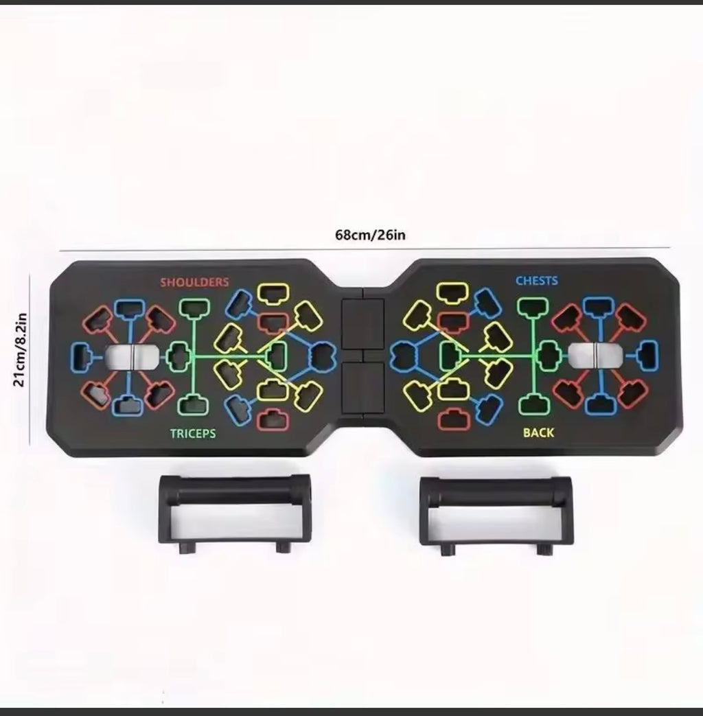 Portable Multifunctional Push-up Board Set With Handles Foldable Fitness Equipment For Chest Abdomen Arms And Back Training