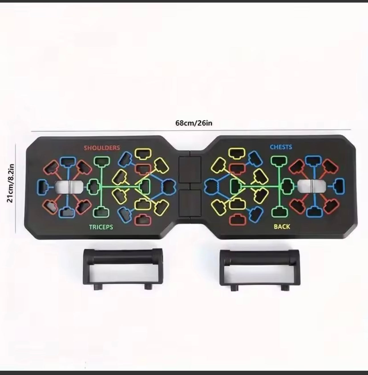 Portable Multifunctional Push-up Board Set With Handles Foldable Fitness Equipment For Chest Abdomen Arms And Back Training