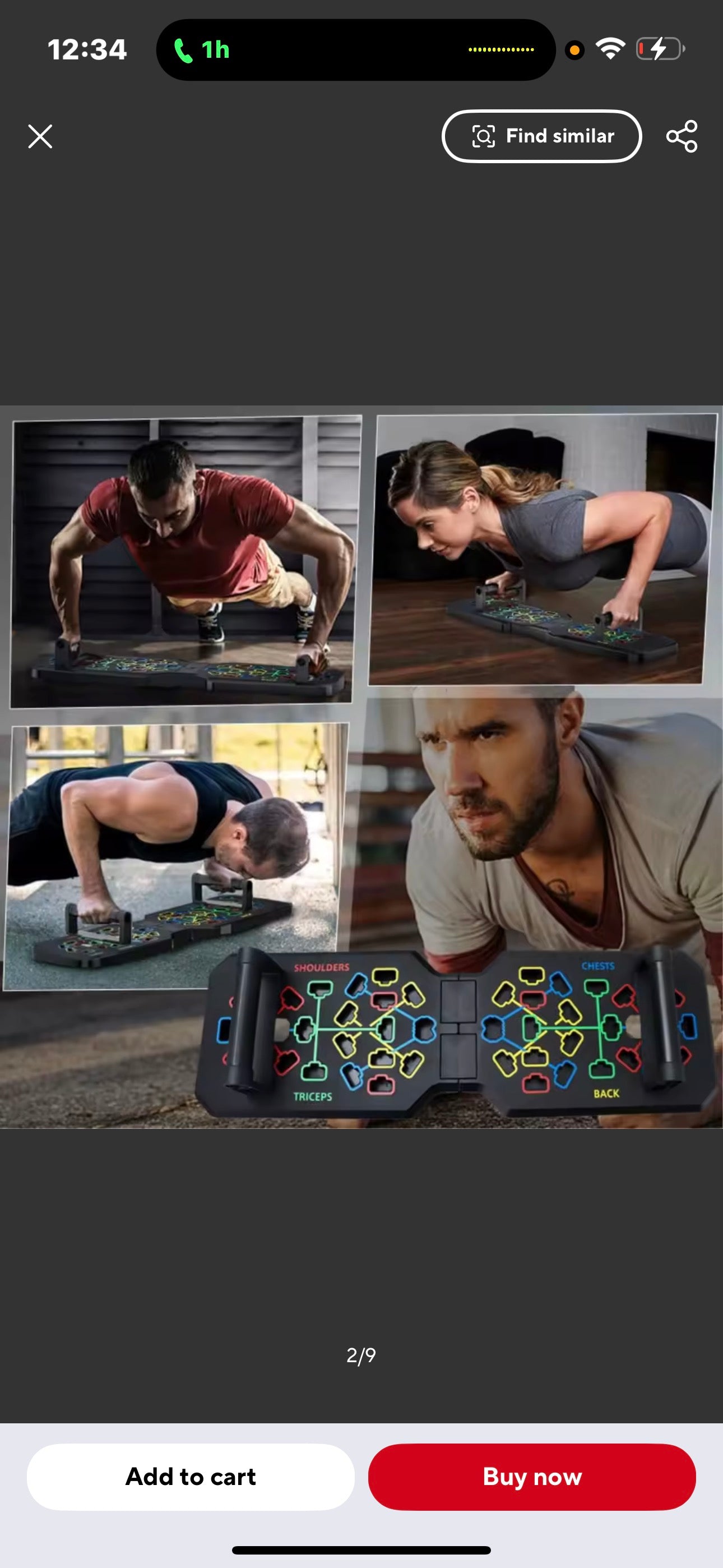 Portable Multifunctional Push-up Board Set With Handles Foldable Fitness Equipment For Chest Abdomen Arms And Back Training