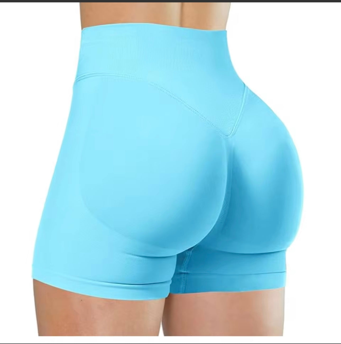 Summer High Waisted Yoga Shorts Fashionable and Sexy Running Fitness Pants Solid Color Yoga Leggings