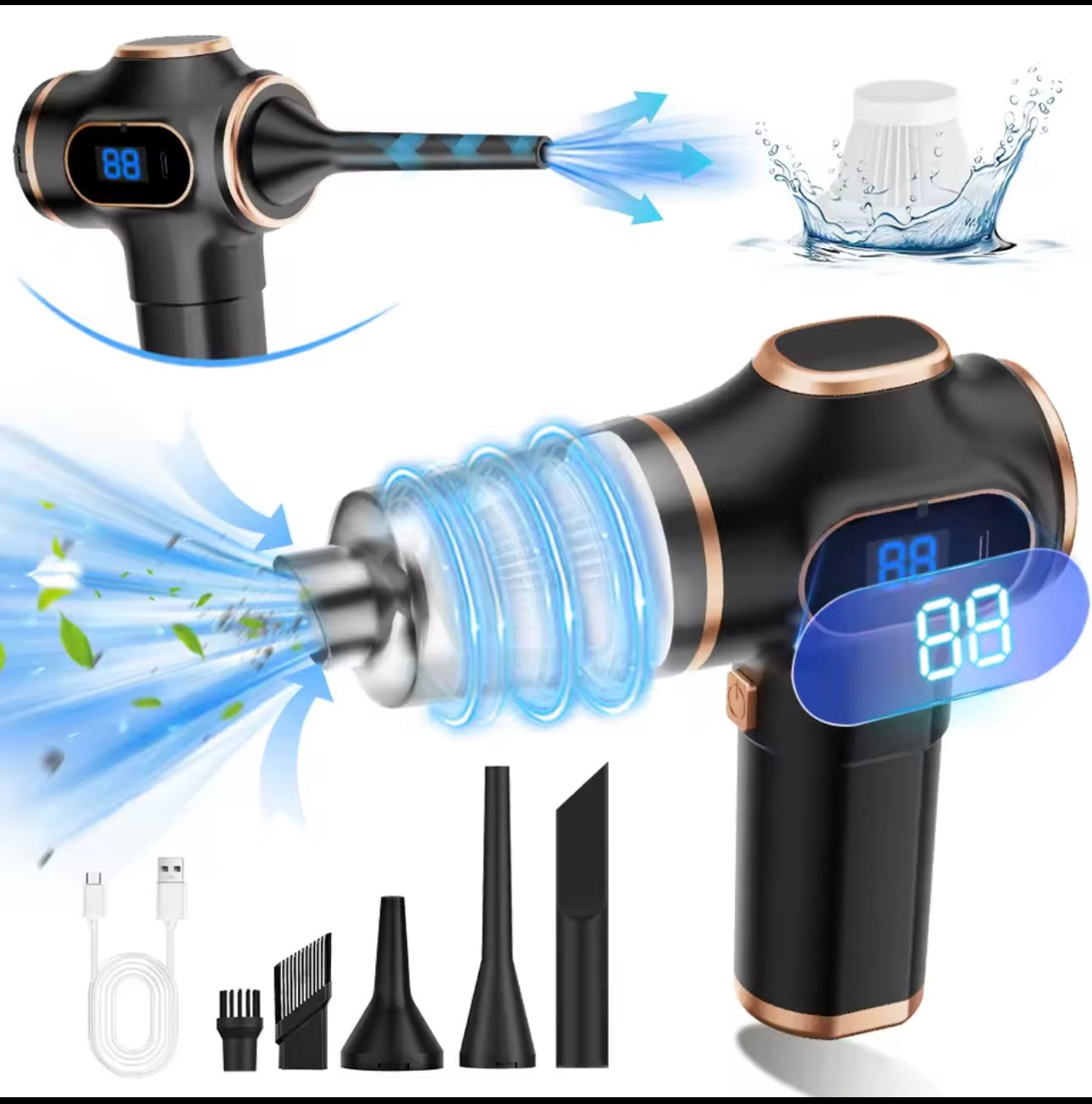 Portable Car Vacuum Cleaner – High Power Mini Auto Vacuum