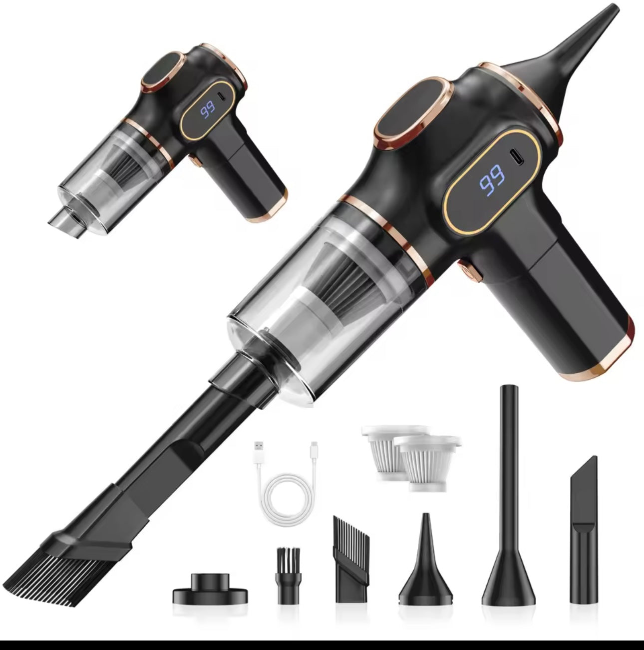 Portable Car Vacuum Cleaner – High Power Mini Auto Vacuum